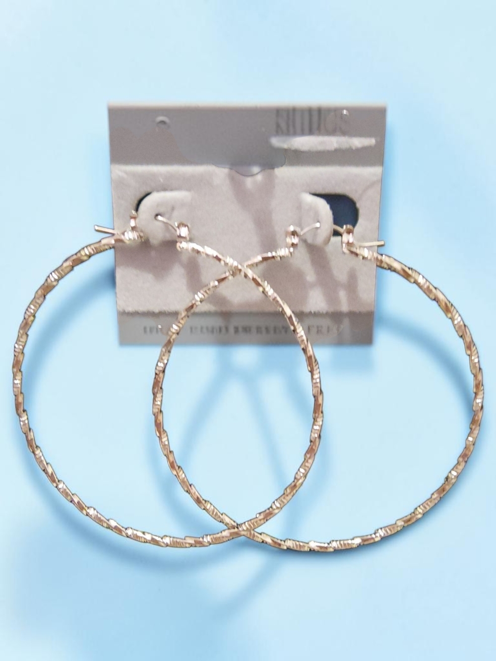 10 / $10 Textured Hoop Earrings with Twisted Detail